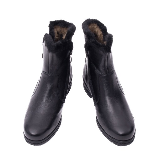 Ghete dama din piele naturala, Caprice 9-26409-41 02B BLACK NAPPA - Img 4