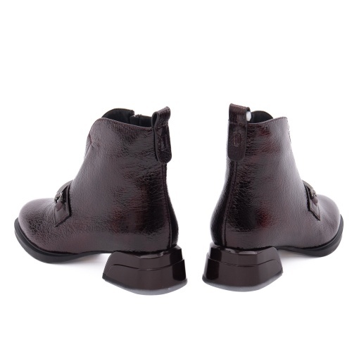 Ghete dama din piele naturala lacuita, Epica 3B317-A801-YP1828B 23-L, bordo - Img 6