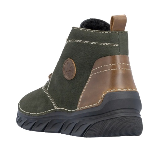 Ghete dama din piele naturala, Rieker 55036-54, verde - Img 3