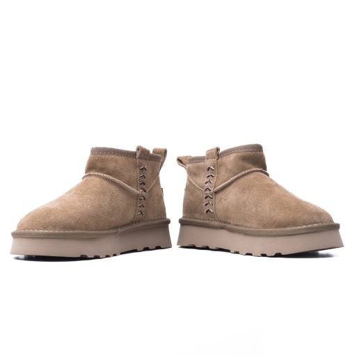 Ghete dama imblanite din piele intoarsa, O-JOO, BRITNEY OL52500A, taupe - Img 7
