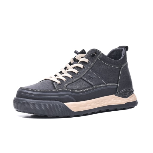 Ghete tip sneakers, piele naturala, E6E650013A 01-N