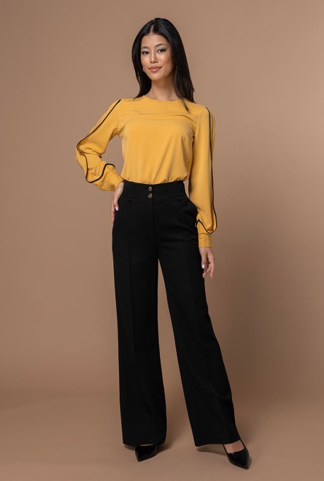 Pantaloni creati pentru a adauga rafinament tinutelor office si smart-casual SORAYA, Hermosa, negru - Img 8