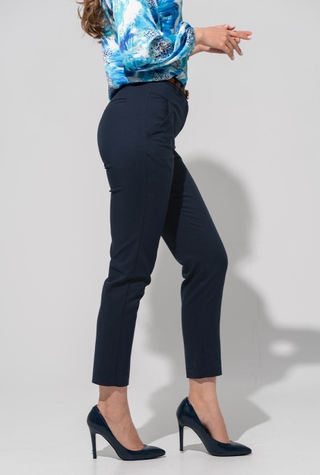 Pantaloni din tercot elastic TRIANA, Hermosa, bleumarin - Img 3