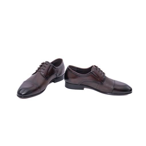 Pantofi bărbați Caribu 3MKD1-16-4B C4-N maro piele naturală texturată, cap-toe elegant - Img 4