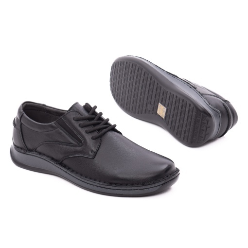 Pantofi barbati casual din piele naturala, Otter 85DT80007A 01-N, negru - Img 4