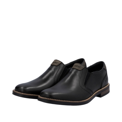 Pantofi barbati casual, piele naturala, 13557-00, negru - Img 3