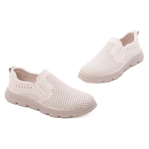 Pantofi barbati de vara din piele naturala, Otter 85DT80011B 52-N, crem - Img 2
