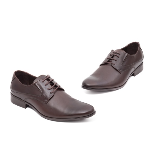 Pantofi barbati piele, 690 RED WOOD, maro - Img 2
