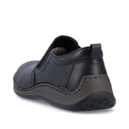 Pantofi Casual Bărbați Rieker 05264-14 Bleumarin - Piele Naturală - Lățime H (Extra Wide) - Img 7