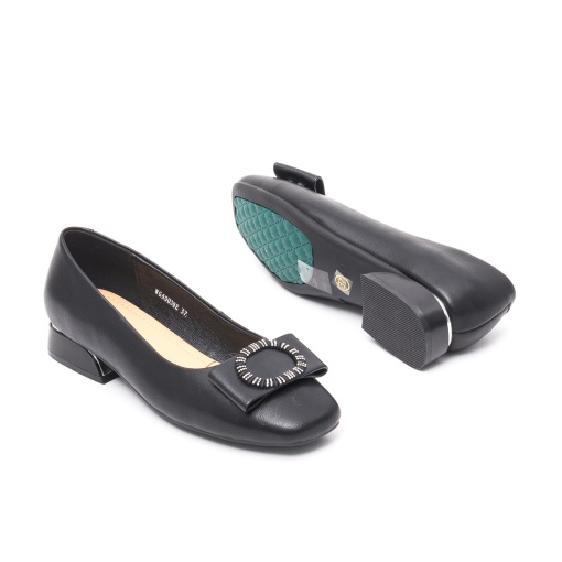 Pantofi cu toc mic, piele naturala, 7OWG40038E 01-N, negru - Img 5