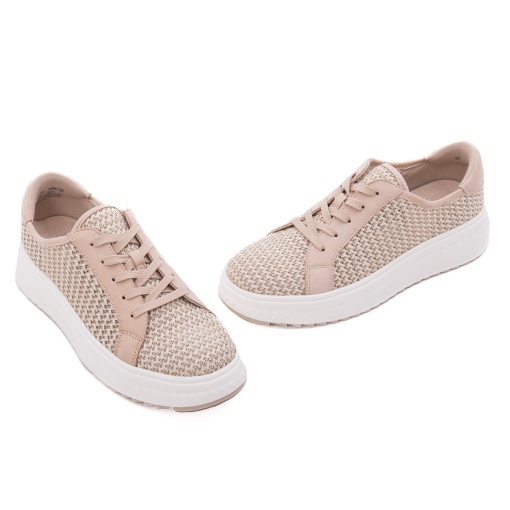 Pantofi dama casual din piele naturala, Caprice, 9-23710-46 408 BEIGE COMB, bej - Img 2