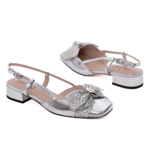 Pantofi dama casual din piele naturala, Feeling D75-3903, argintiu - Img 3