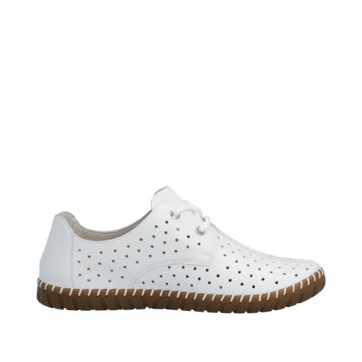 Pantofi dama casual din piele naturala, Rieker M2801-80, alb - Img 3