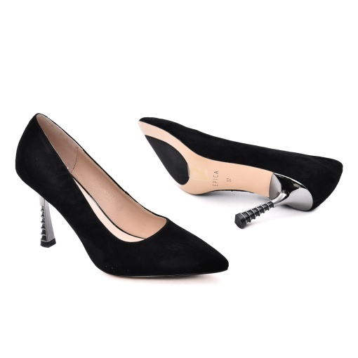 Pantofi dama din piele intoarsa, Epica, K3K380011 01-I, negru - Img 5