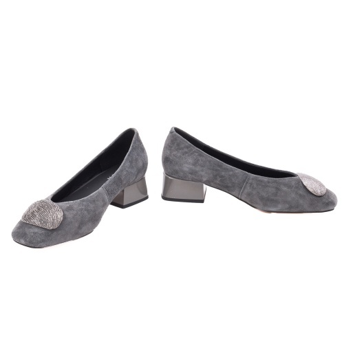 Pantofi dama eleganti din piele naturala intoarsa, Epica, 1DL90002B 14-I, gri - Img 3