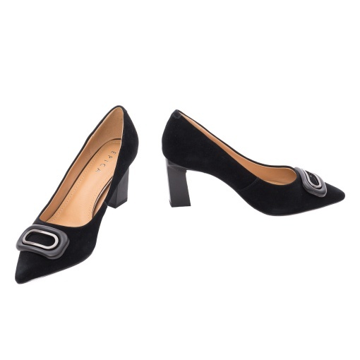 Pantofi dama eleganti din piele naturala intoarsa, Epica, 36A30-A1451-015A2, negru - Img 3