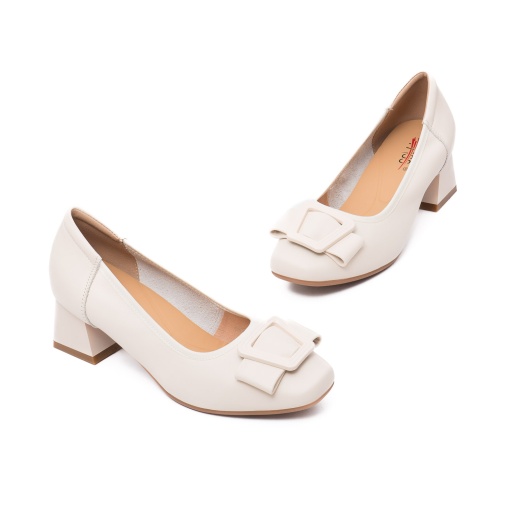 Pantofi dama eleganti, piele naturala, M4M460008C 52-N, crem - Img 2