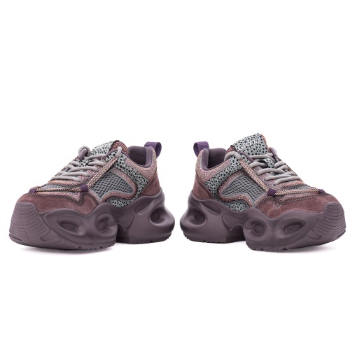 Pantofi dama sport din piele mix, Gryxx 1SW90002A 19-Z, mov multicolor - Img 5
