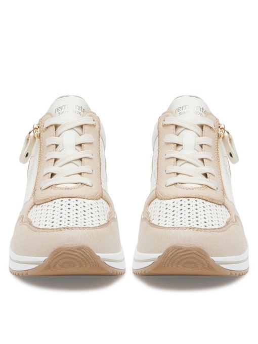 Pantofi dama sport din piele mix, Remonte D0T14-81, bej - Img 5