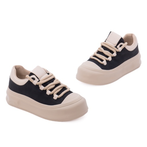 Pantofi dama sport din piele naturala, Feeling, 393105, negru - Img 2