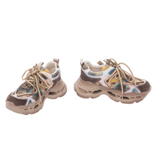 Pantofi dama sport din piele naturala, Gryxx, 1LY90011B H6-N, maro diverse - Img 3