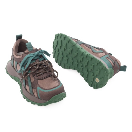 Pantofi dama sport din piele naturala, Gryxx 1ZJ90001D 02-N, maro multicolor - Img 3