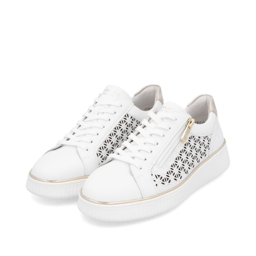 Pantofi dama sport, piele naturala, D2E03-80, alb - Img 5