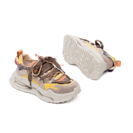 Pantofi dama sport, piele naturala nabuc, 1LY60012A 97-2, bej - Img 4