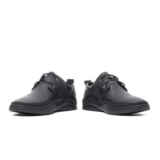 Pantofi de Vara Barbati stil Mocasin E6E640004A 01-N, negru - Img 4