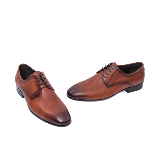 Pantofi eleganți bărbați Caribu 3MKD1-16-6B 16-N maro cognac piele naturală, office - Img 2