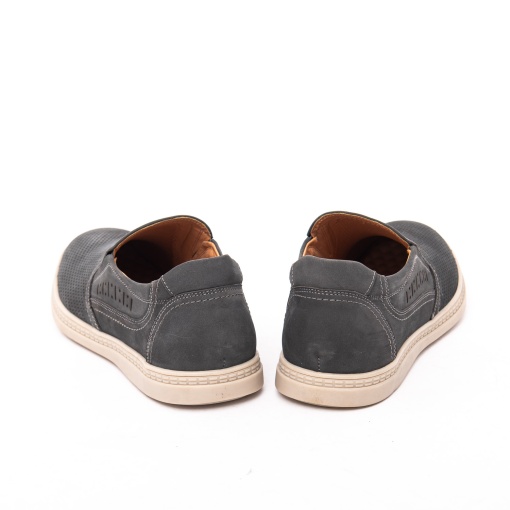Pantofi slip-on bărbați Battisto Lascari gri din piele întoarsă perforată QS-2 - Img 5