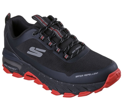 Skechers 237669 BKRD - negru / roșu - vedere din unghi