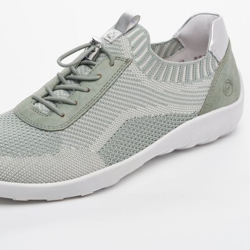 Pantofi sport damă Remonte R3518-52 - verde deschis, textil elastic, talpă flexibilă - Img 8