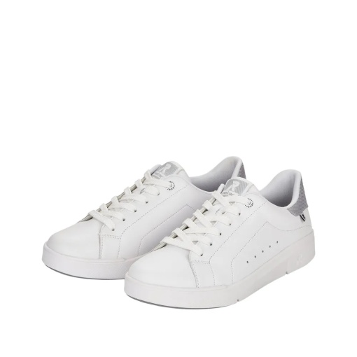 Pantofi Sport Damă Rieker 41902-80 Albi - Piele Naturală - MemoSoft - Img 12