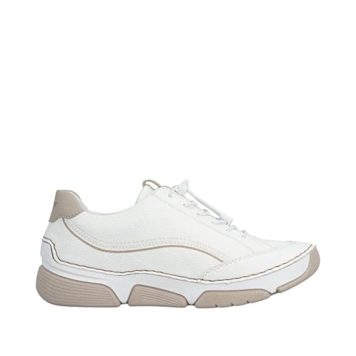 Pantofi Sport Damă Rieker 45969-80 Albi - Confort Antistress - Piele Ecologică - Img 7