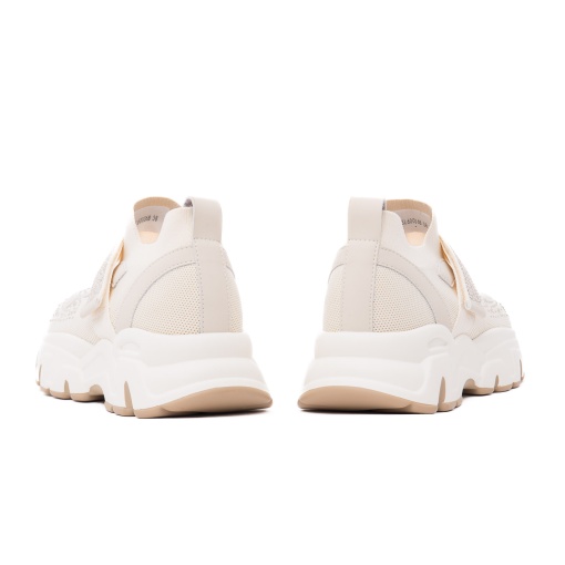 Pantofi vara dama PASS Collection, 2USL60006B 03-T din material textil, bej - Img 6