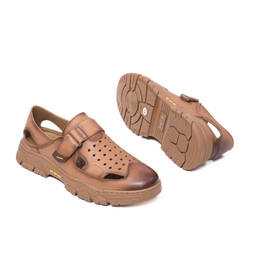 Pantofi vara piele, WM816 coniac - Img 5