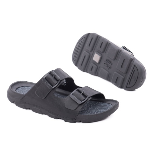 Papuci barbati din piele naturala, JEEP, DAYTONA JM61120A 062 BLACK, negru - Img 4