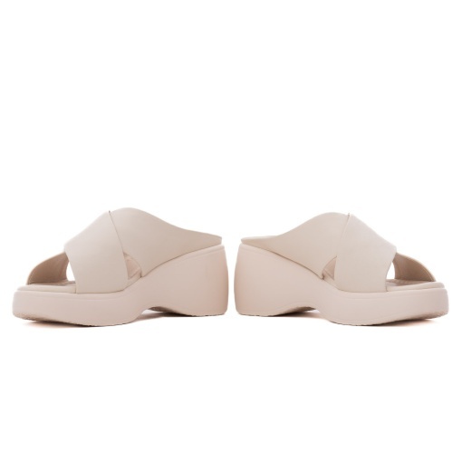 Papuci dama din piele naturala, PASS Collection 9NMA80004B 52-N, crem - Img 5