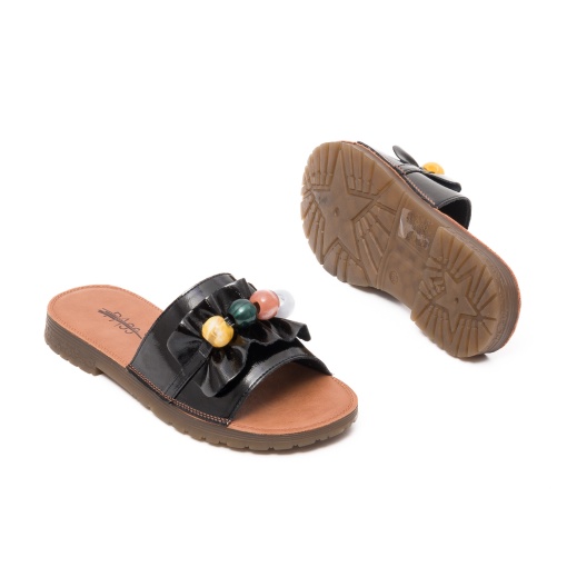 Papuci dama piele cu accesoriu, X4X440016A 01-1 - Img 5