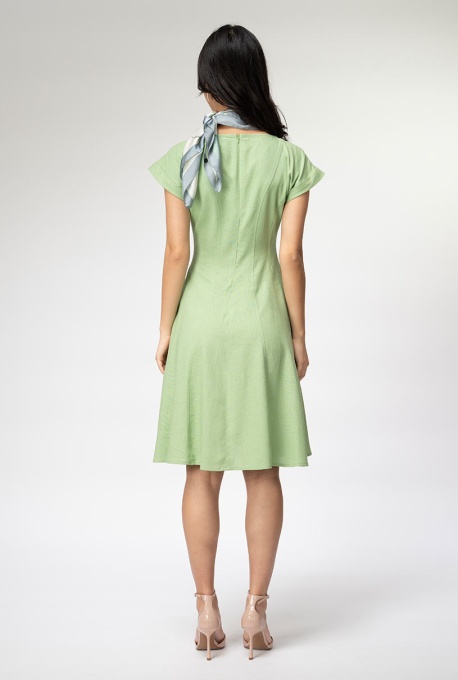 Rochie de in uni cu croi amplu YANIRA, Hermosa, olive - Img 10