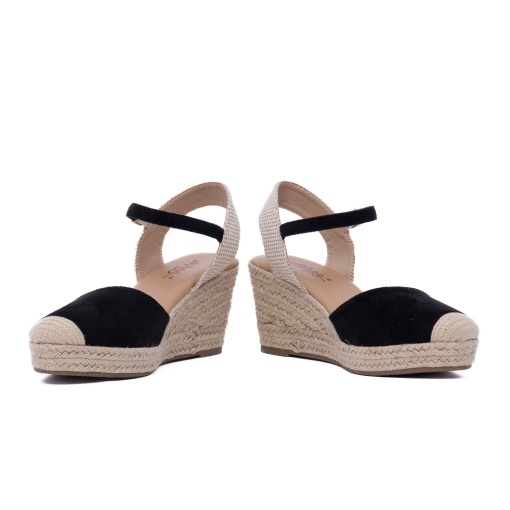 Saboti cu bareta dama din material textil, PASS Collection, 1W70428 01-T, negru - Img 5