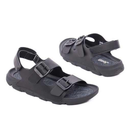 Sandale barbati din piele naturala, JEEP, DAYTONA SANDAL JM61121A 062 BLACK, negru - Img 3