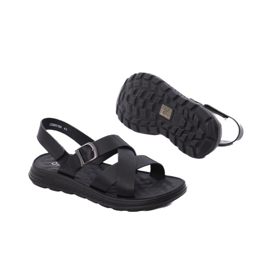 Sandale barbati din piele naturala, Otter 28Z580018A 01-N, negru - Img 4