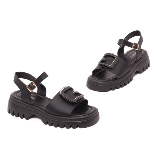 Sandale dama din piele naturala, Gryxx, W1V1129-D16-1A, negru - Img 2