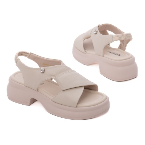 Sandale dama din piele naturala, Karisma 9NMA80001B 52-N, crem - Img 3