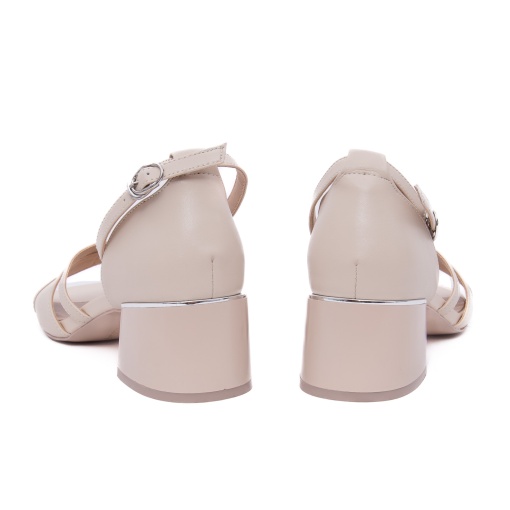 Sandale dama din piele naturala, PASS Collection, 8VH2442-V1025 52-N, crem - Img 6