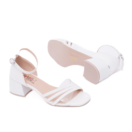 Sandale dama din piele naturala, PASS Collection, 8VH2442-V1027 13-N, alb - Img 4