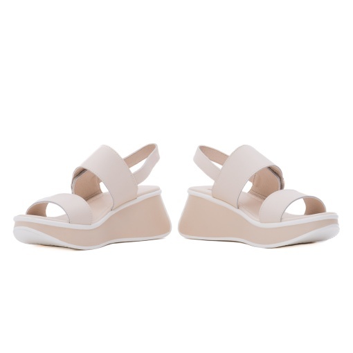 Sandale dama din piele naturala, PASS Collection 97DN80004B 52-N, crem - Img 5