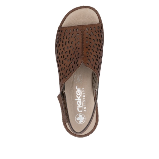 Sandale damă piele Rieker 65985-25 maro - Img 3
